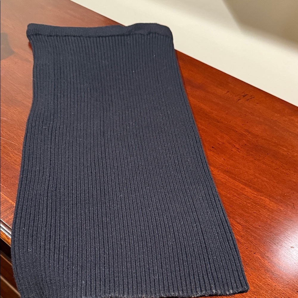 Catherine Malandrino Black Ribbed Pencil Skirt